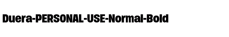 font Duera-PERSONAL-USE-Normal-Bold download