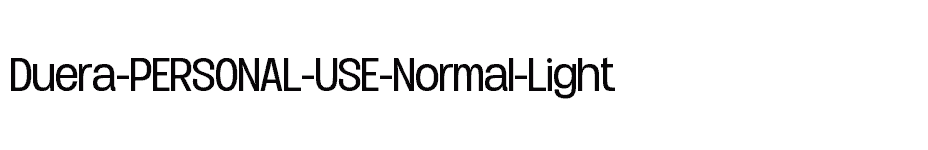 font Duera-PERSONAL-USE-Normal-Light download