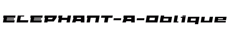 font ELEPHANT-A-Oblique download