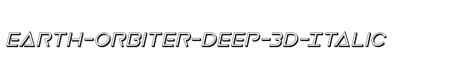 font Earth-Orbiter-Deep-3D-Italic download