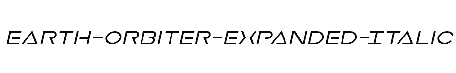 font Earth-Orbiter-Expanded-Italic download