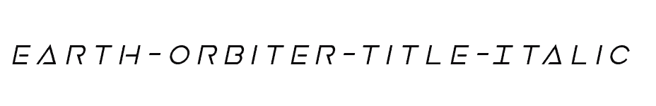 font Earth-Orbiter-Title-Italic download