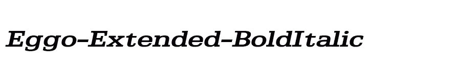 font Eggo-Extended-BoldItalic download