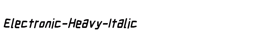 font Electronic-Heavy-Italic download