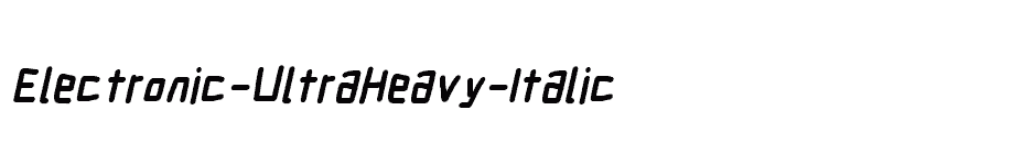 font Electronic-UltraHeavy-Italic download