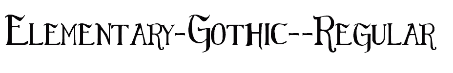 font Elementary-Gothic--Regular download