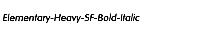 font Elementary-Heavy-SF-Bold-Italic download