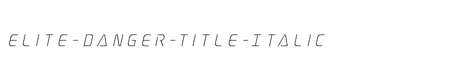 font Elite-Danger-Title-Italic download