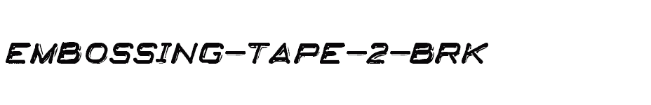 font Embossing-Tape-2-(BRK) download