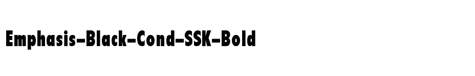 font Emphasis-Black-Cond-SSK-Bold download