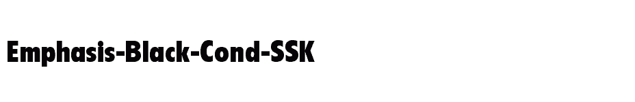 font Emphasis-Black-Cond-SSK download