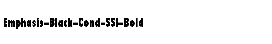 font Emphasis-Black-Cond-SSi-Bold download