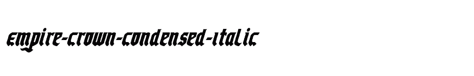 font Empire-Crown-Condensed-Italic download
