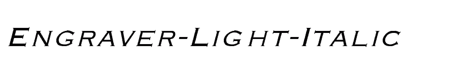 font Engraver-Light-Italic download