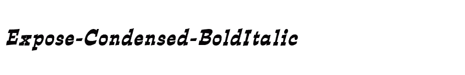 font Expose-Condensed-BoldItalic download