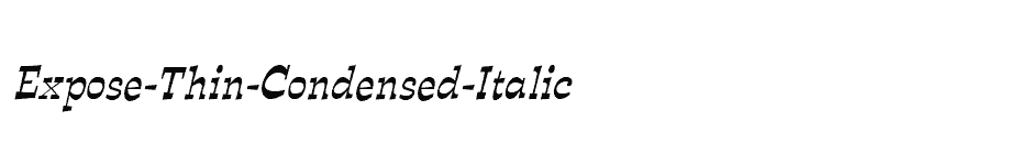 font Expose-Thin-Condensed-Italic download