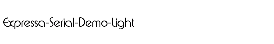 font Expressa-Serial-Demo-Light download