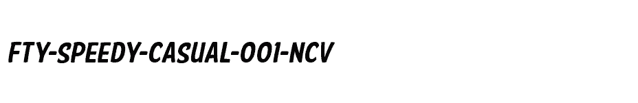 font FTY-SPEEDY-CASUAL-001-NCV download