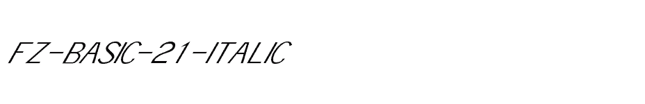 font FZ-BASIC-21-ITALIC download