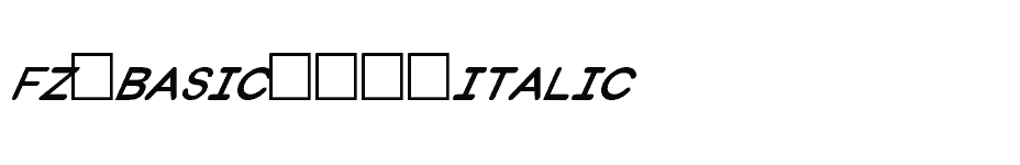 font FZ-BASIC-31-ITALIC download