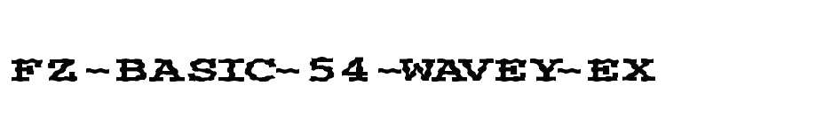 font FZ-BASIC-54-WAVEY-EX download