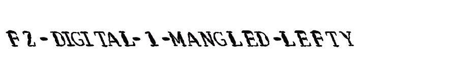 font FZ-DIGITAL-1-MANGLED-LEFTY download