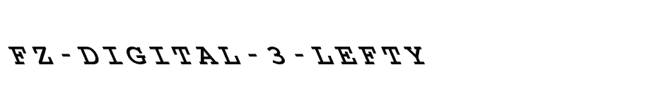 font FZ-DIGITAL-3-LEFTY download
