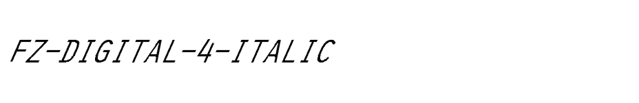 font FZ-DIGITAL-4-ITALIC download