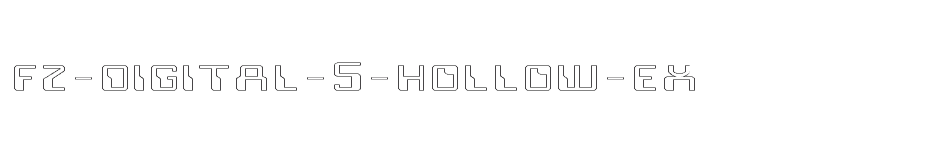 font FZ-DIGITAL-5-HOLLOW-EX download