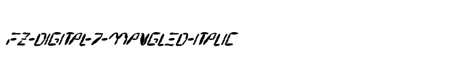 font FZ-DIGITAL-7-MANGLED-ITALIC download