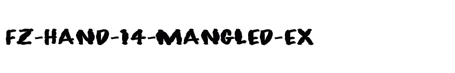 font FZ-HAND-14-MANGLED-EX download