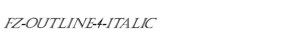 font FZ-OUTLINE-4-ITALIC download