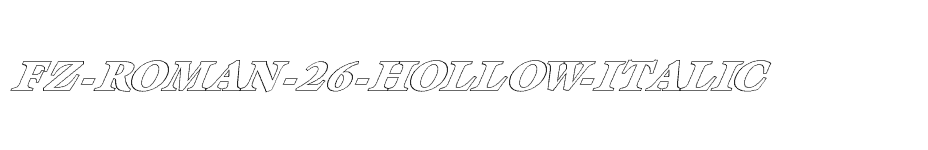 font FZ-ROMAN-26-HOLLOW-ITALIC download