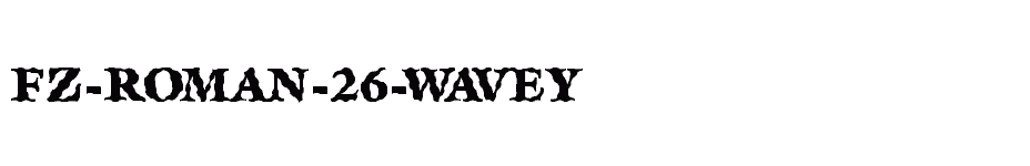 font FZ-ROMAN-26-WAVEY download