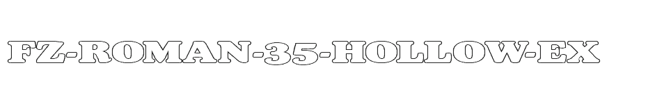 font FZ-ROMAN-35-HOLLOW-EX download