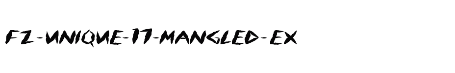 font FZ-UNIQUE-17-MANGLED-EX download