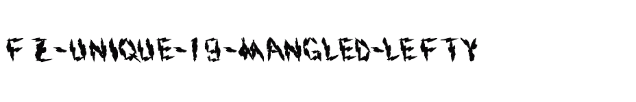 font FZ-UNIQUE-19-MANGLED-LEFTY download