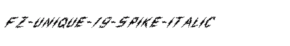 font FZ-UNIQUE-19-SPIKE-ITALIC download