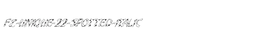 font FZ-UNIQUE-22-SPOTTED-ITALIC download