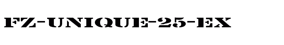 font FZ-UNIQUE-25-EX download