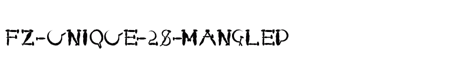 font FZ-UNIQUE-28-MANGLED download