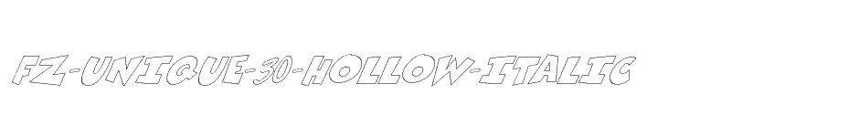 font FZ-UNIQUE-30-HOLLOW-ITALIC download