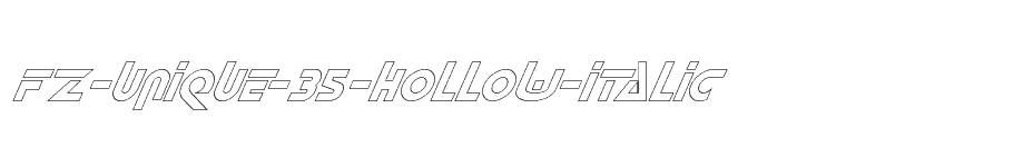 font FZ-UNIQUE-35-HOLLOW-ITALIC download