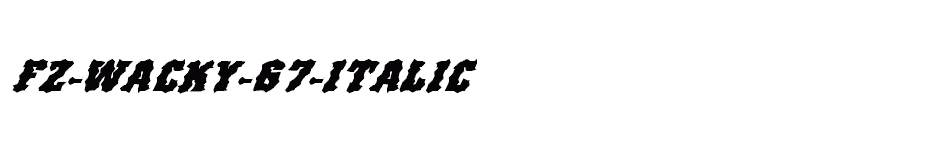 font FZ-WACKY-67-ITALIC download