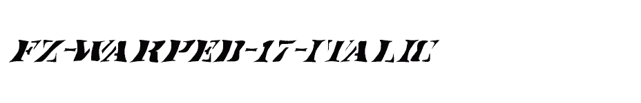 font FZ-WARPED-17-ITALIC download