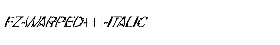 font FZ-WARPED-21-ITALIC download