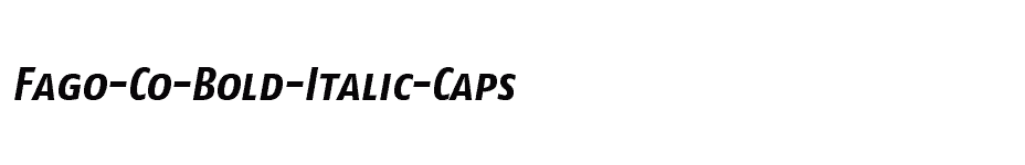 font Fago-Co-Bold-Italic-Caps download