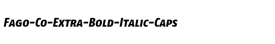 font Fago-Co-Extra-Bold-Italic-Caps download