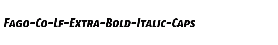 font Fago-Co-Lf-Extra-Bold-Italic-Caps download