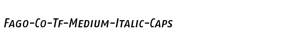 font Fago-Co-Tf-Medium-Italic-Caps download